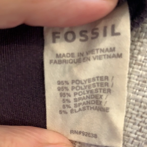 Fossil ~ Pleated Drop Waist Dress in Eggplant - Picture 15 of 16